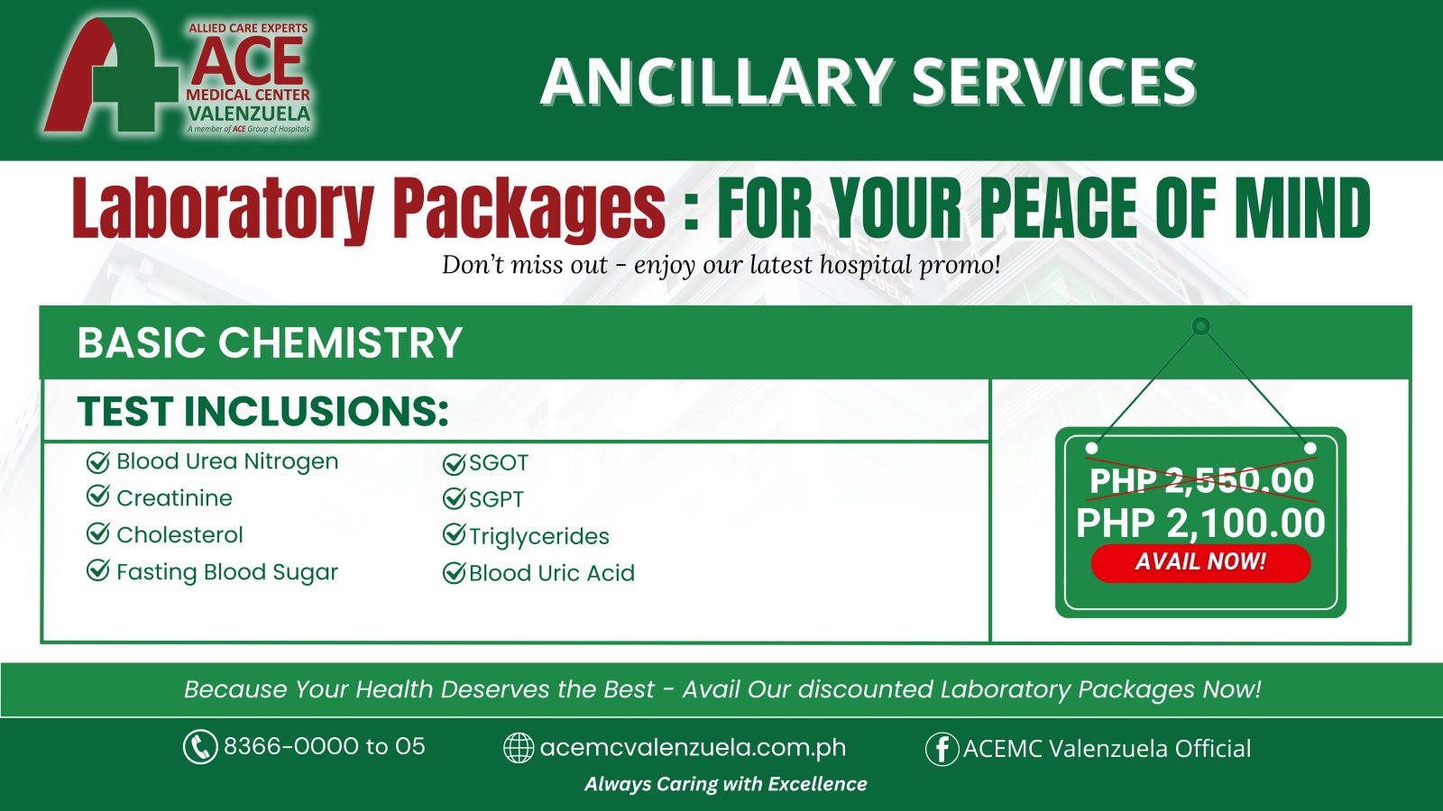 ACE Laboratory Package Basic Chemistry